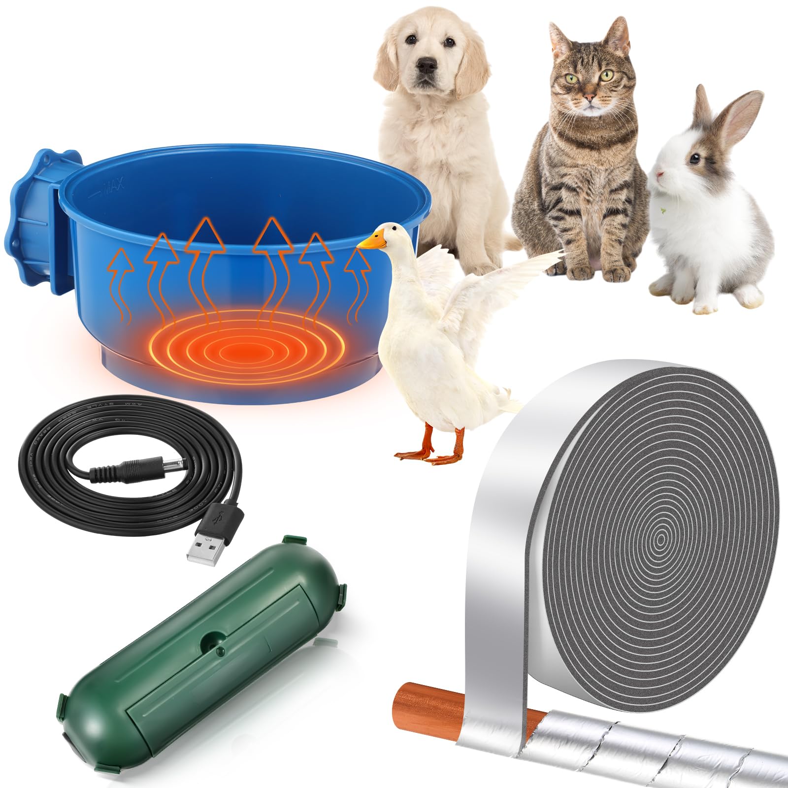 Outdoor Thermal Water Bowl for Animals