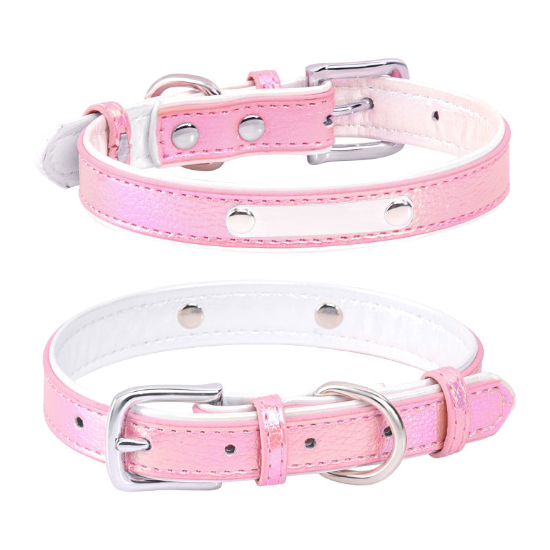 Adjustable Engraved Dog Collar and Leash for Small Dogs