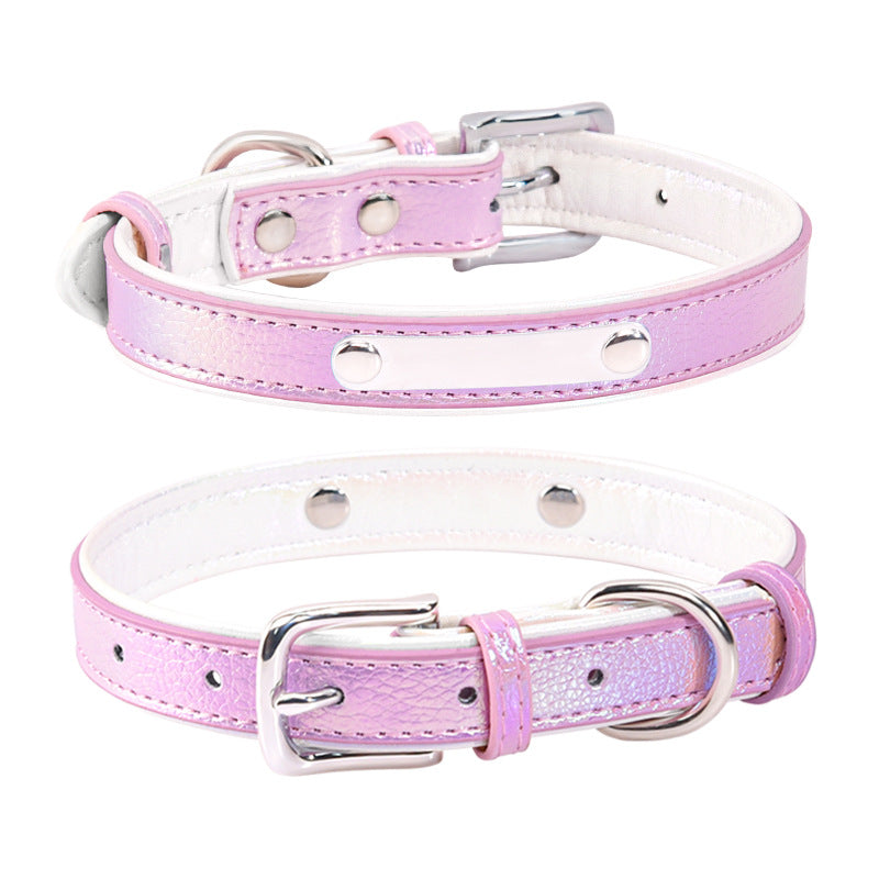 Adjustable Engraved Dog Collar and Leash for Small Dogs