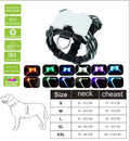 LED USB Rechargeable Silicone Dog Collar for All Sizes
