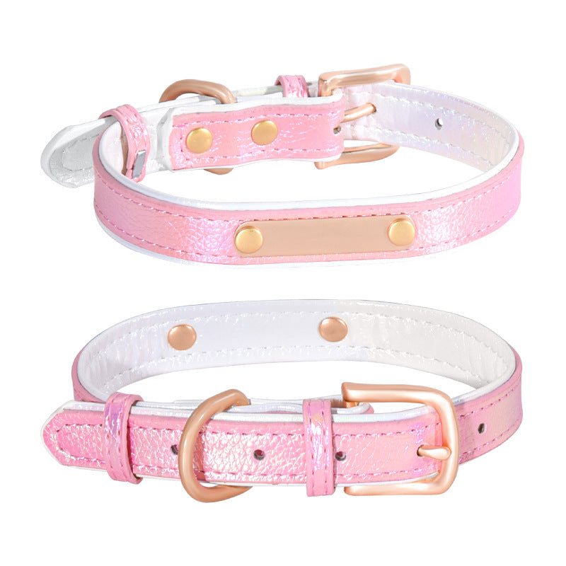 Adjustable Engraved Dog Collar and Leash for Small Dogs