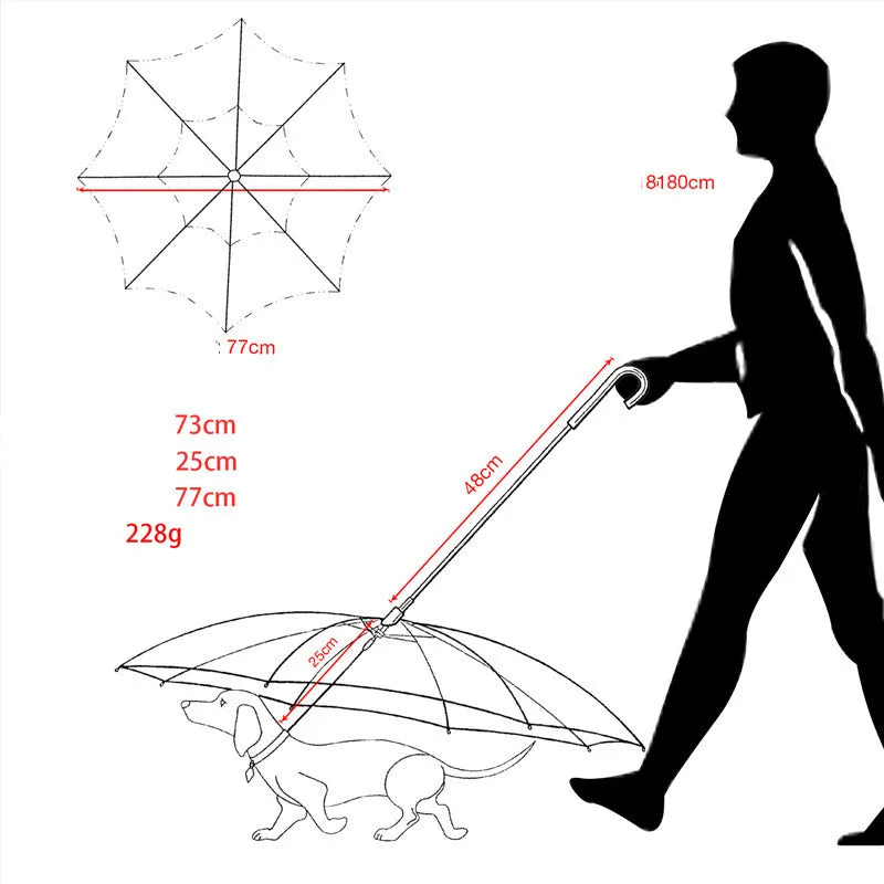 umbrella Leash Puppy Raincoat