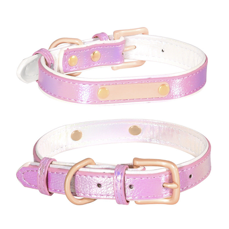 Adjustable Engraved Dog Collar and Leash for Small Dogs
